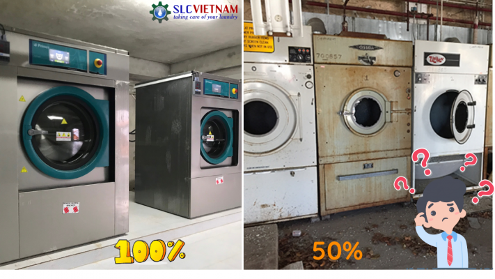 Sự khác biệt giữa máy giặt công nghiệp mới và cũ